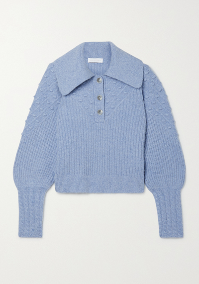 Jasmine Brushed Ribbed-Knit Sweater from Jonathan Simkhai