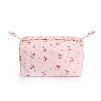 Bijou Rose Medium Quilted Makeup Bag from Needle & Thread