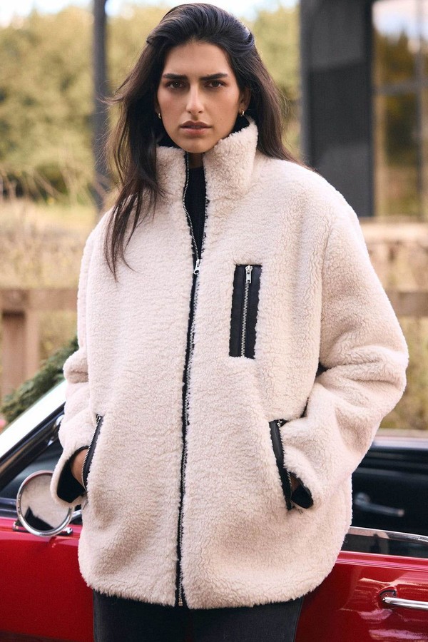 Borg Quilted Coat from Mint Velvet