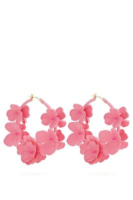Flower Garden Hoop Earrings from Oscar De La Renta