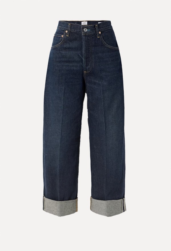 Ayla Baggy Cuffed Crop Mid-Rise Straight-Leg Jeans from Citizens Of Humanity