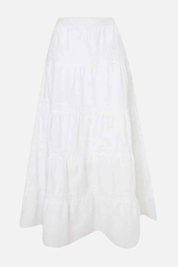  Boho Embroidered Tiered Maxi Skirt from George ASDA