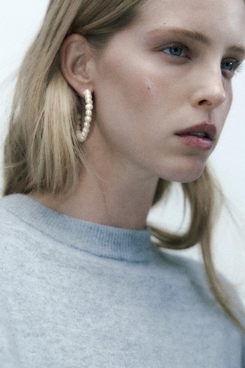 Pearl Hoop Earrings