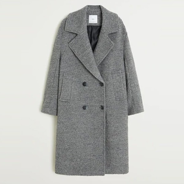Fur Bouclé Wool Coat from Mango