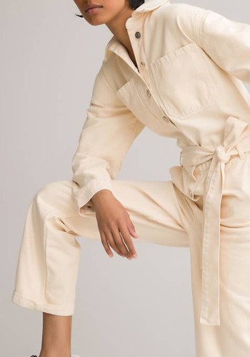 Cotton Tie-Waist Boilersuit from La Redoute