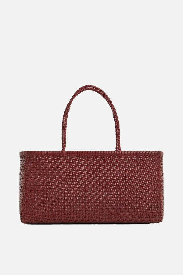Braided Leather Bag from Mango