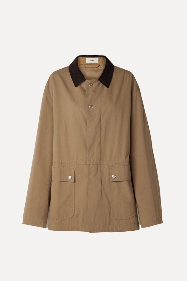 Frank Corduroy-Trimmed Cotton-Canvas Jacket from The Row