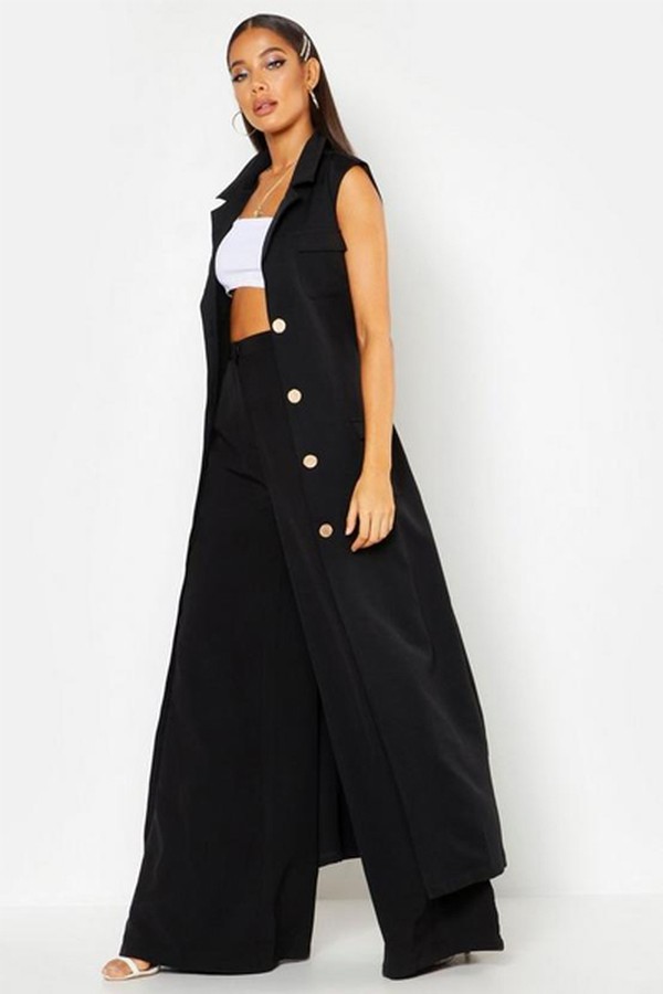 Longline Maxi Sleeveless Duster from Boohoo