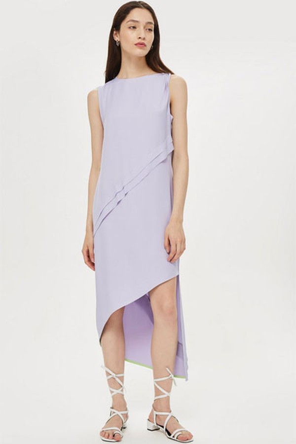 Shoulder Step Hem Dress By Boutique