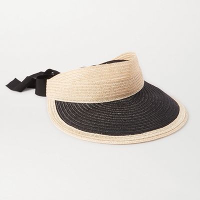 Ricky Grosgrain-Trimmed Hemp-Blend Visor from Eugenia Kim