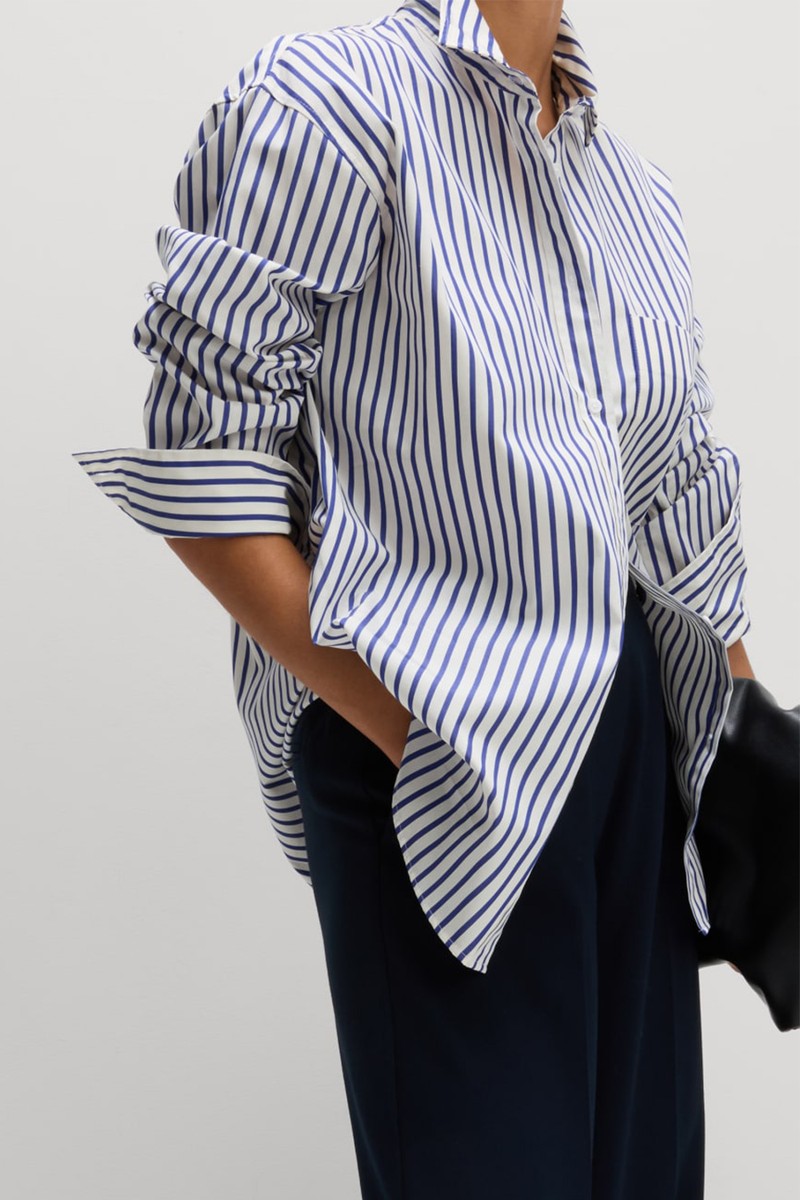 Pure Cotton Striped Collared Shirt from Marks & Spencer