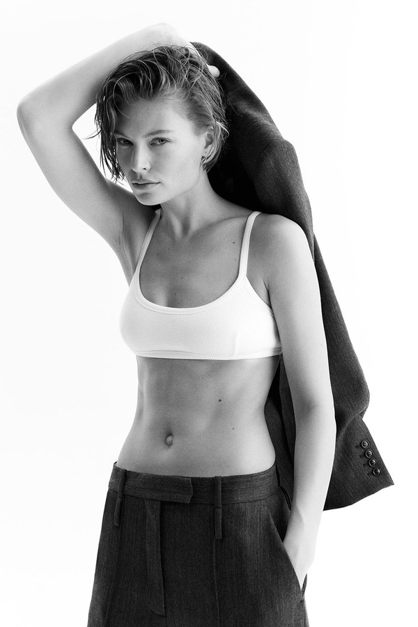 Soft Ribbed Cotton Bra from H&M