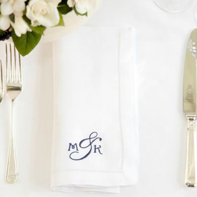Linen Hemstitch Monogram Napkin from Extra Special Touch