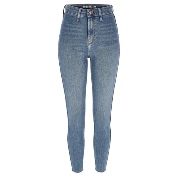 Blue Kaia High Waist Cut Off Disco Jeans