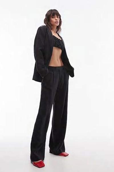 Cupro Slouchy Trousers Co-Ord & Cupro Slouchy Blazer Co-Ord from Mango