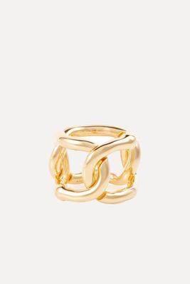 Chains 18kt Gold-Plated Sterling Silver Ring from Bottega Veneta