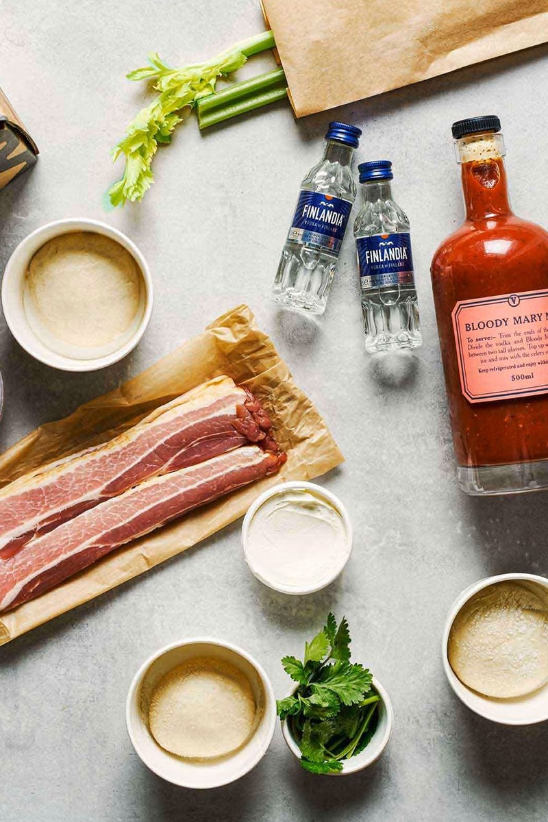 Bloody Mary & Bacon Naan Roll Kit from Dishoom