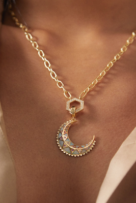 Moon Mini Sapphire, Opal & 18kt Gold Charm, £4,075 | Harwell Godfrey 