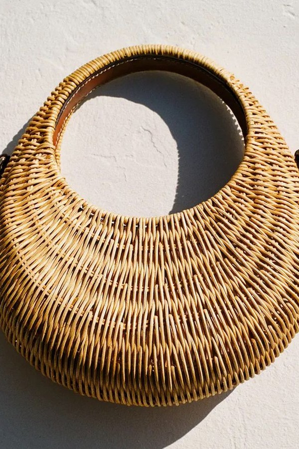 Rattan Double Handle Bag from Mango