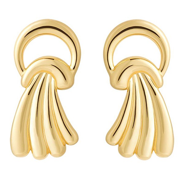 Waterfall Stud Earrings In Gold