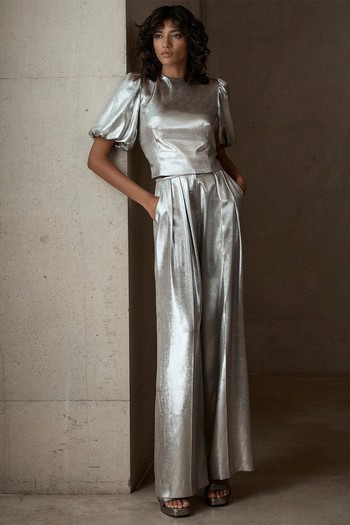 Metallic Wide Trousers from Mint Velvet