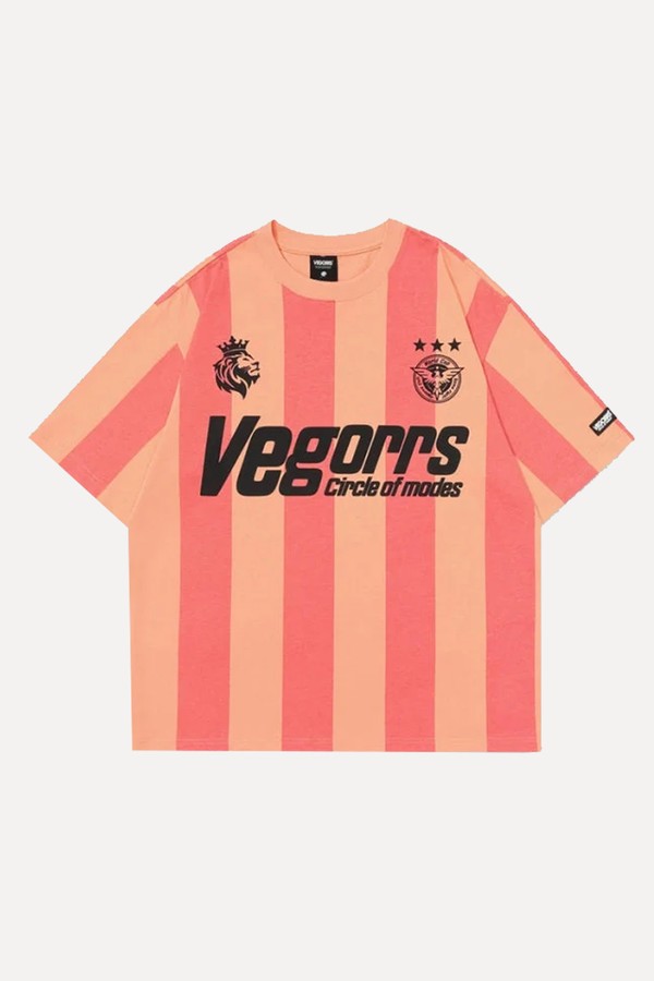 Veggors Striped Vintage Football Tee from Debarba