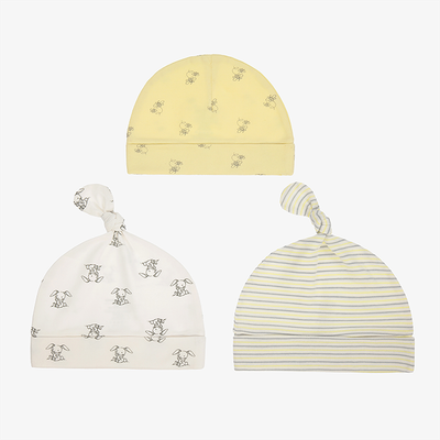 Yellow & Grey Hats (3 Pack)