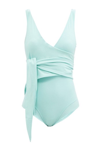 Louisa V-Neck Crepe-Jersey Swimsuit from Lisa Marie Fernandez