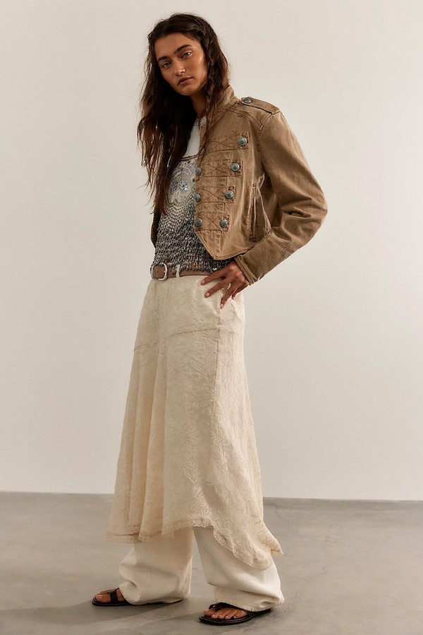 Sheer Emotion Midi Slip Skirt