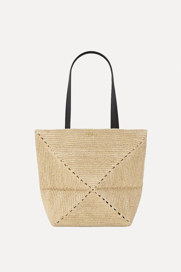 Puzzle Fold Raffia Tote Bag from LOEWE X PAULA'S IBIZA