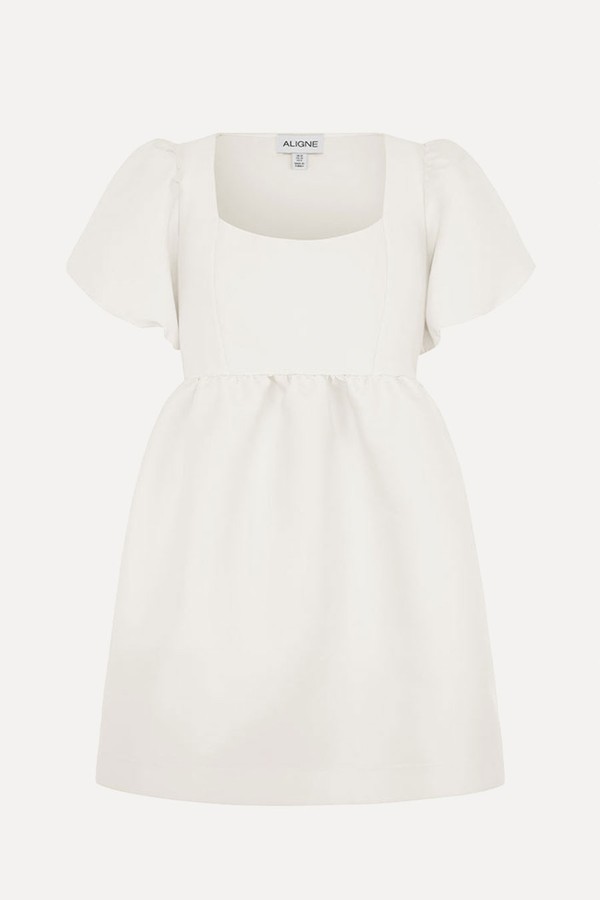 Ivy Puff Sleeve Satin Mini Dress