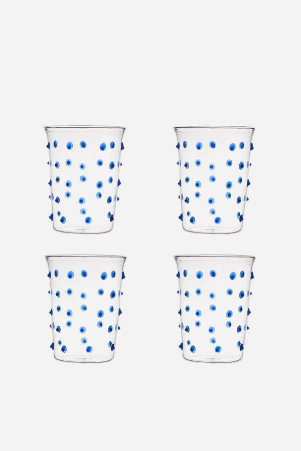 Blue Pom Tumbler - Set of Four from Issy Granger