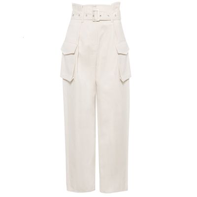 Beige Belted Cargo Pants from Pixie Market