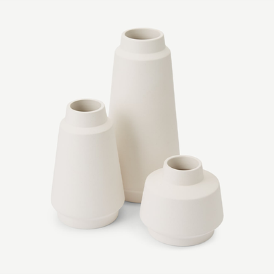 Hoa Set Of 3 Ceramic Vases