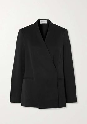Sandyato Oversized Double Breasted Twill Blazer from Loulou Studio