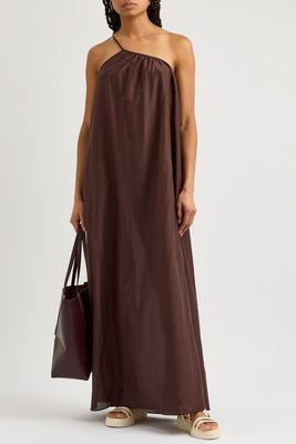 One-Shoulder Cotton-Blend Maxi Dress, £440 | Matteau