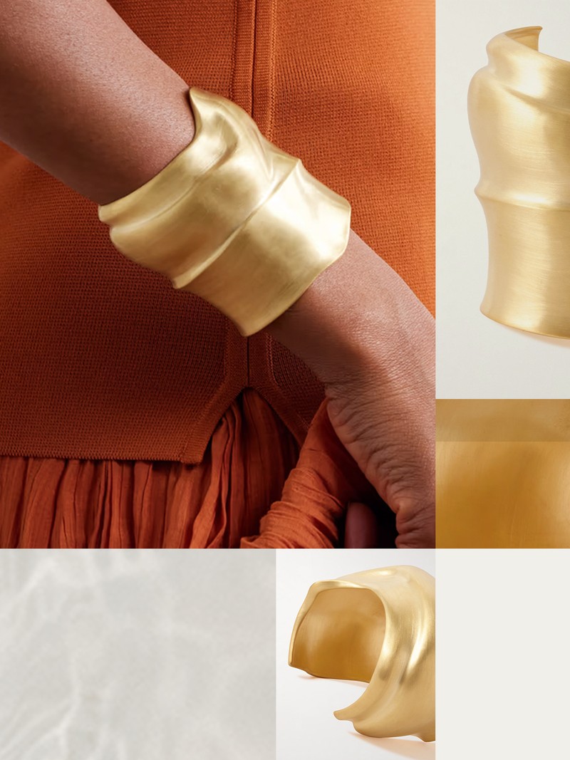 Pool Gold-Plated Cuff from COMPLETEDWORKS