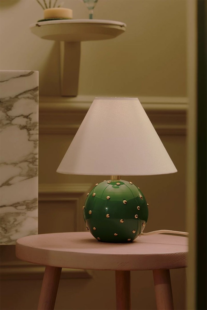 Jeanette Beaded Mini Brass Table Lamp from Anthropologie