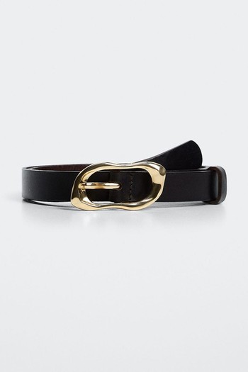 Maxi Buckle Leather Belt from Mango