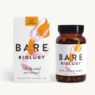 Life & Soul Omega-3 Fish Oil Mini Capsules from Bare Biology