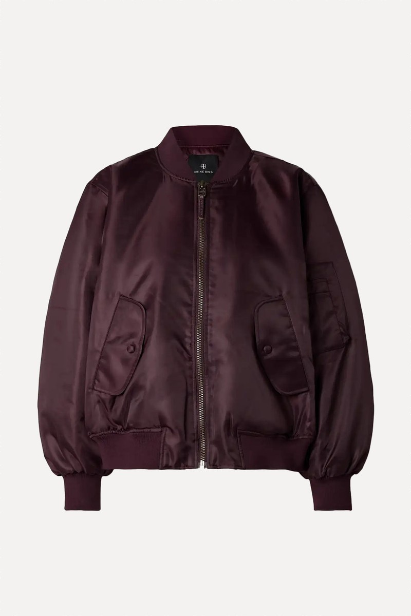 Leon Satin Bomber Jacket from Anine Bing