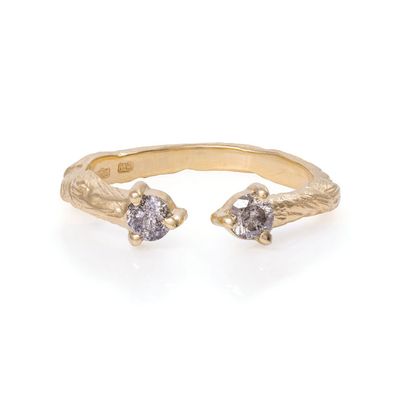 Solid Gold Hope And Magic Ring Grey Diamond