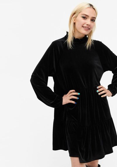 Babydoll Velvet Dress from Monki