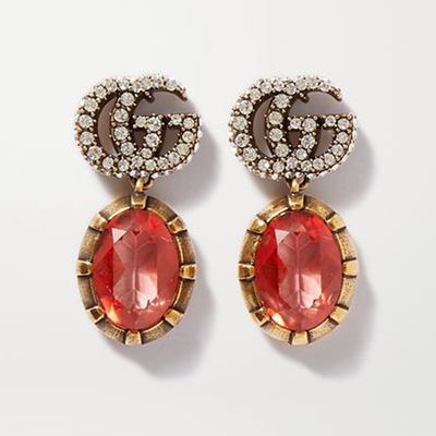 Gold-tone Crystal Earrings from Gucci