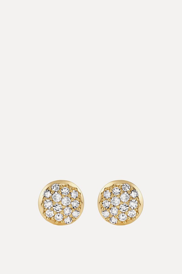 886 Pavé Stud Earrings - 18ct Yellow Gold