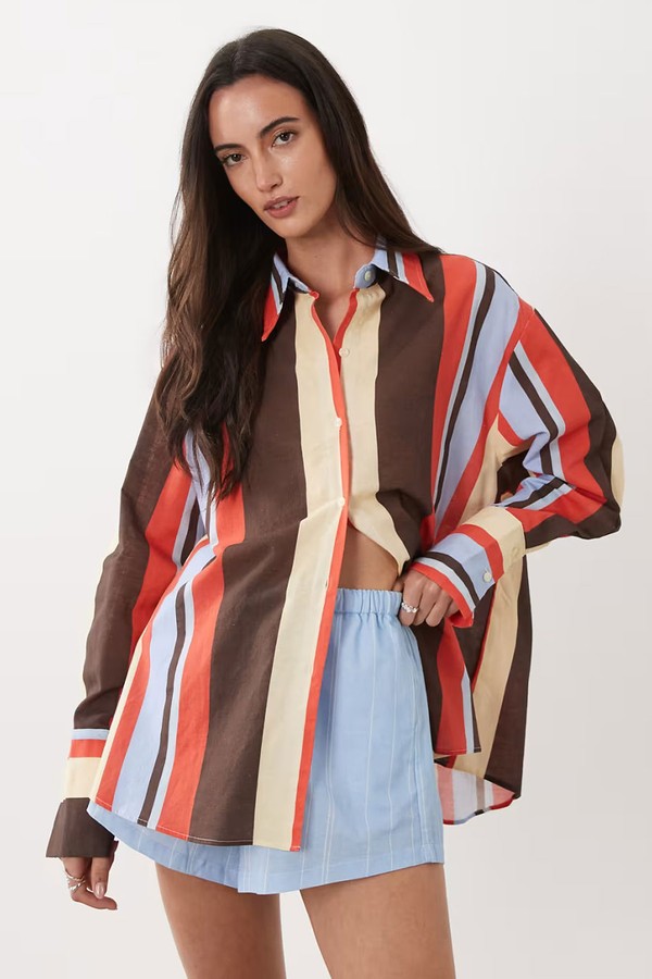 Linen Blend Oversized Shirt from SNDYS