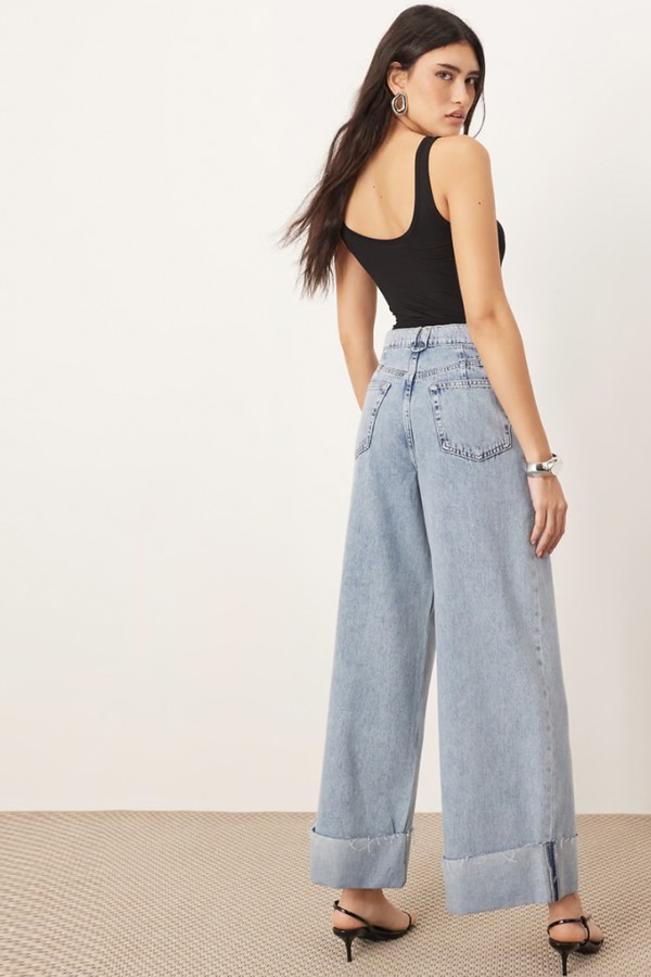 Parker Denim High Waist Slouchy Turn Up Jeans