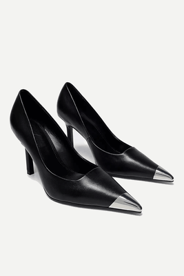 Wally Metal Pointed Toe Court Shoes from Mango