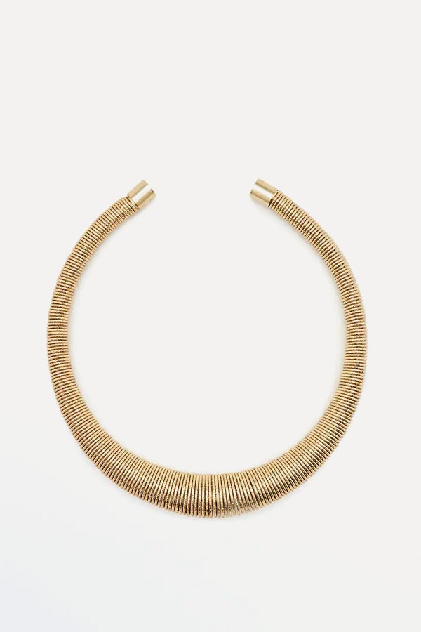 Textured Spiral Choker Necklace from Massimo Dutti