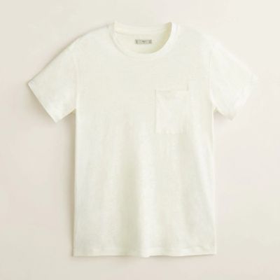 Pocket 100% Linen T-Shirt from Mango